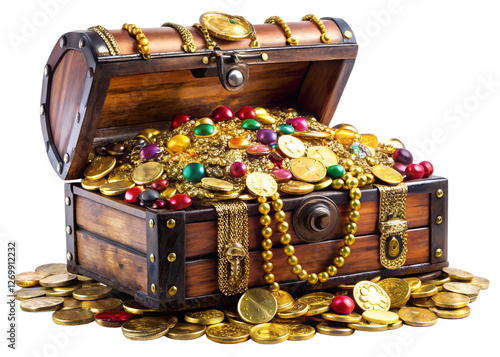 treasure chest with gold coins