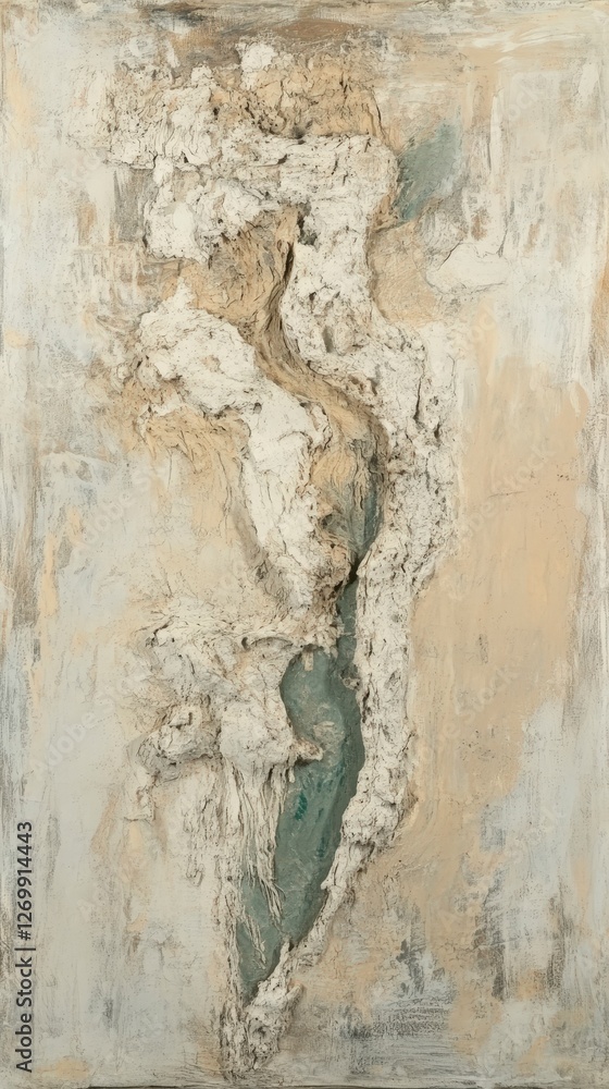 Abstract Landscape Art Piece with Intricate Texture and Earthy Tones Abstract Landscape Art Piece with Intricate Texture and Earthy Tones