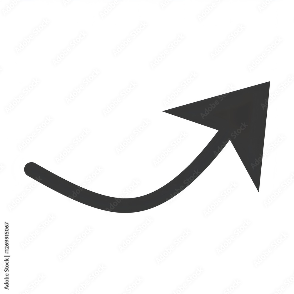custom made wallpaper toronto digitalSimple curved arrow pointing upward, symbolizing growth, progress, and positive change