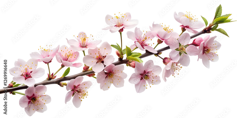 Obraz premium cherry blossom isolated on white