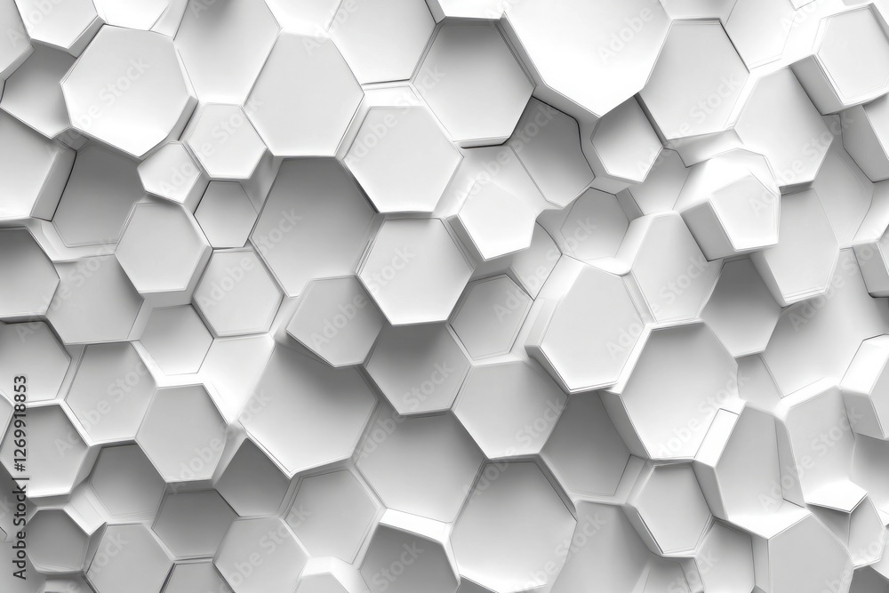 Abstract white background with a hexagonal pattern for a technology concept vector presentation design background. Copy space available Abstract white background with a hexagonal pattern for a technology concept vector presentation design background. Copy space available