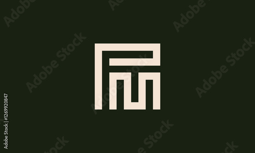 PM monogram logo design