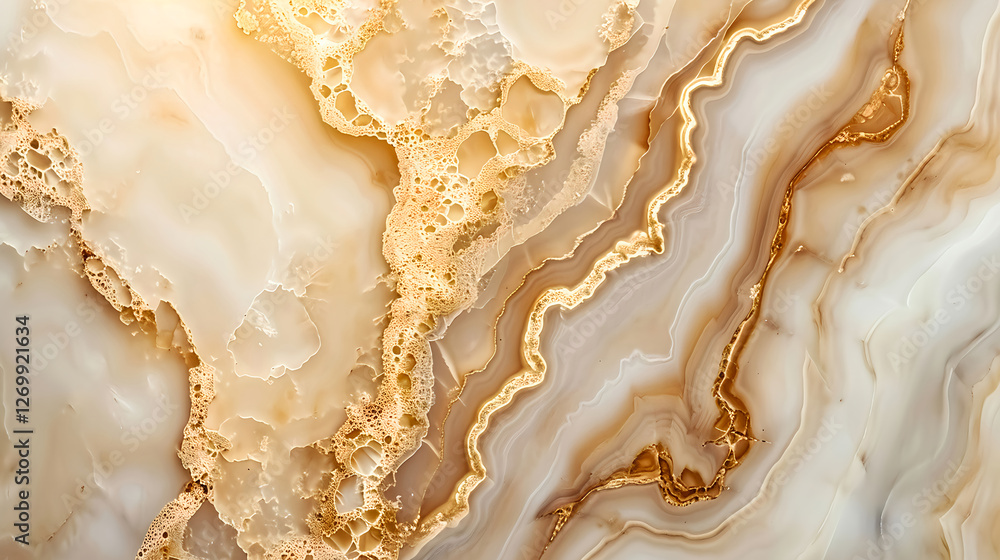 Abstract marble texture with golden veins and soft tones Abstract marble texture with golden veins and soft tones