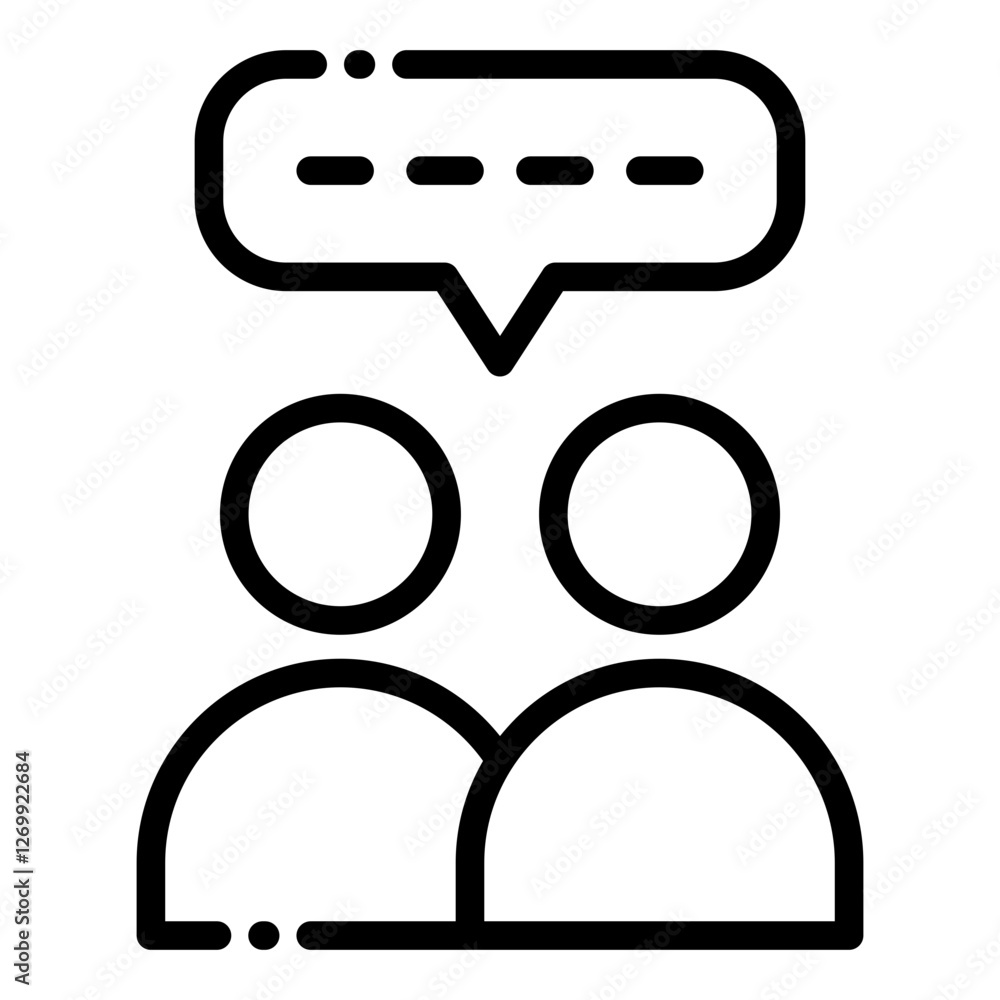 Line Conversation vector illustration icon for your business needs Line Conversation vector illustration icon for your business needs
