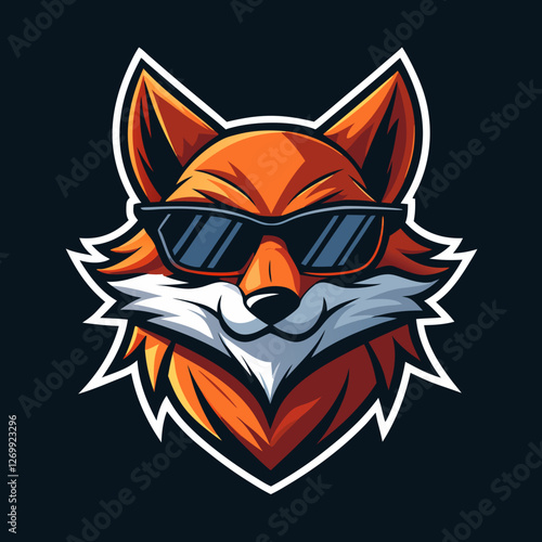 Stylized fox vector design for logo and sports brands