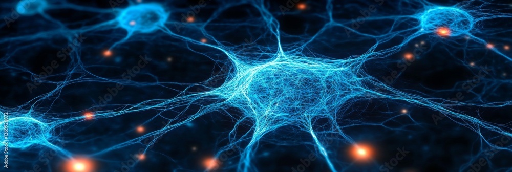 Blue Neural Network Abstract Representation of Neurons, Synapses, and Brain Activity Blue Neural Network Abstract Representation of Neurons, Synapses, and Brain Activity