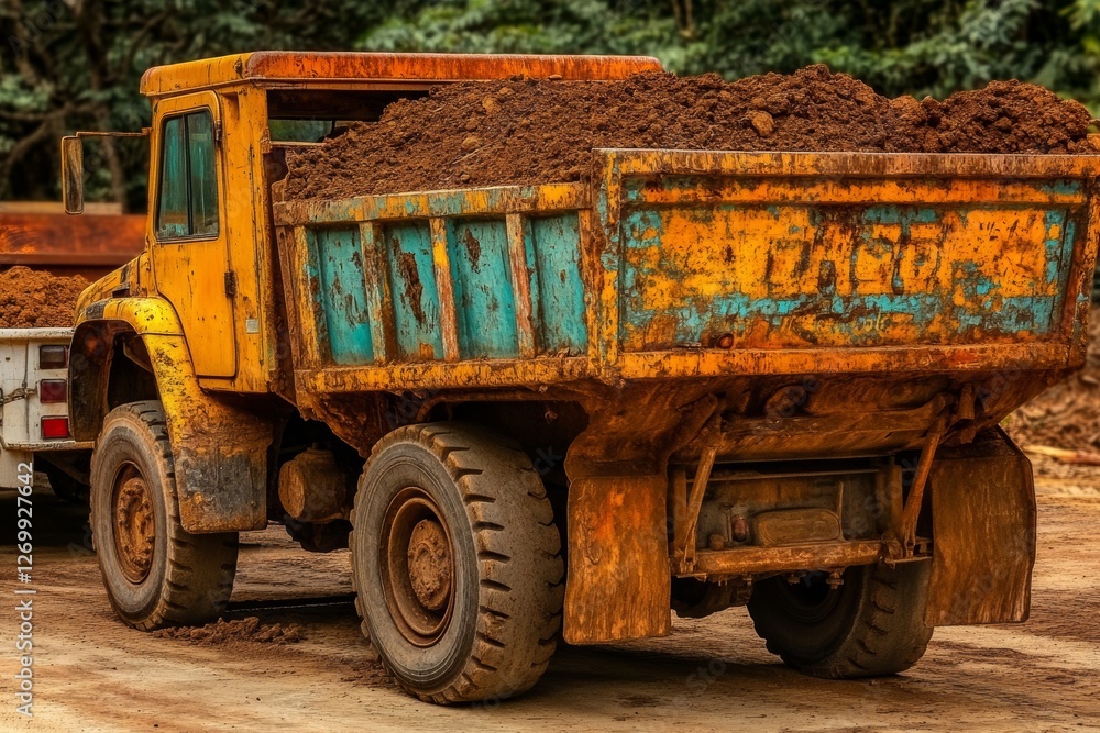 Obraz premium The Borneo rainforest suffers from environmental degradation due to deforestation, where vast areas of jungle are cleared for oil palm plantations