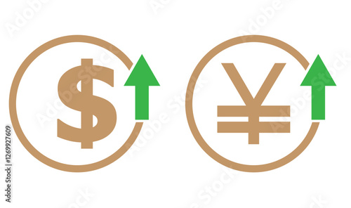  dollar and bitcoin decline fund vector icon
