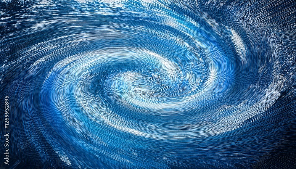 a captivating swirl of blue and white representing a powerful water vortex a captivating swirl of blue and white representing a powerful water vortex