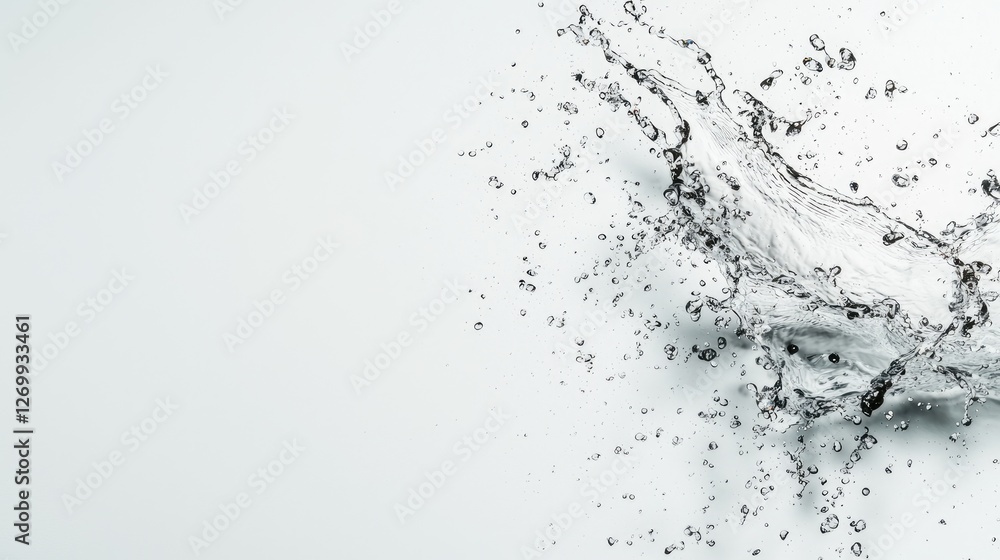 Splashing Water on Plain Background Splashing Water on Plain Background