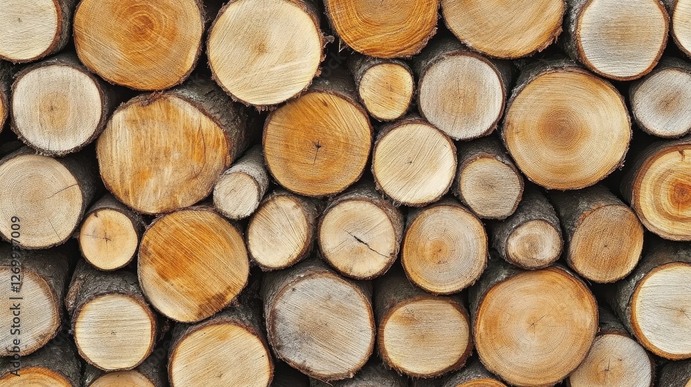 A Stack of Wooden Logs: Rustic Texture and Natural Beauty A Stack of Wooden Logs: Rustic Texture and Natural Beauty