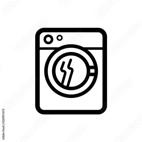 Tumble dryer - vector icon	