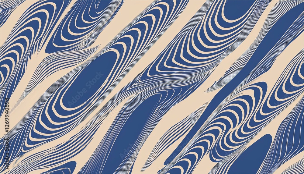 blue and beige diagonal wavy lines seamless pattern simple abstract liquid stripes background funky groovy texture with diagonal waves fluid shapes flow stylish repeated decorative design blue and beige diagonal wavy lines seamless pattern simple abstract liquid stripes background funky groovy texture with diagonal waves fluid shapes flow stylish repeated decorative design