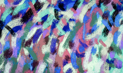 multi-colored smears create an interesting background