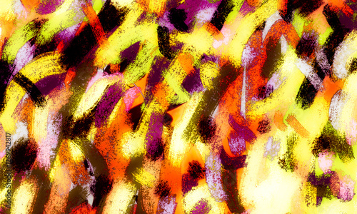 multi-colored smears create an interesting background