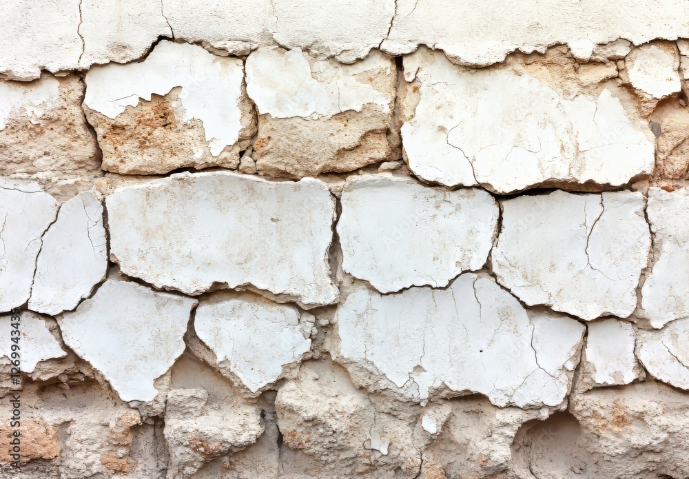 Fototapeta premium Aged, cracked, and rustic gray concrete wall texture, serving as a background element with an old grunge design