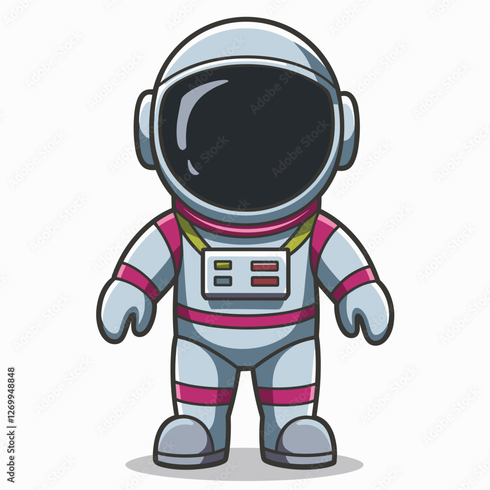 Cute Cartoon Astronaut in a Space Suit Cute Cartoon Astronaut in a Space Suit