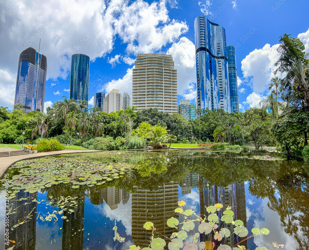 Oakman's Lagoon in Brisbane's Botanic Garden, Australia