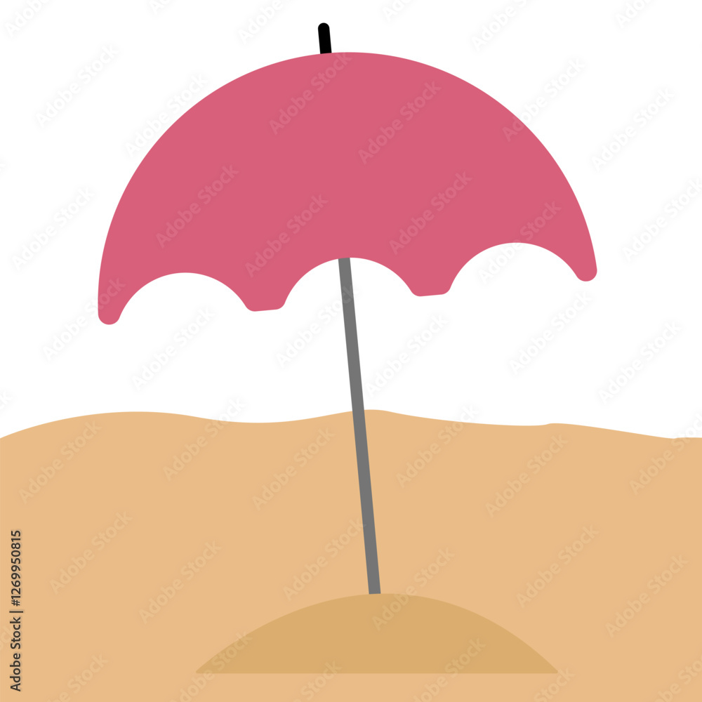 Realistic umbrella on the beach background icon
Vector umbrella in the sand Realistic umbrella on the beach background icon
Vector umbrella in the sand