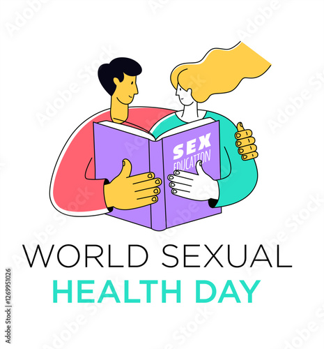 World Sexual Health Day Illustration: Let's Talk About Sex Campaign.
