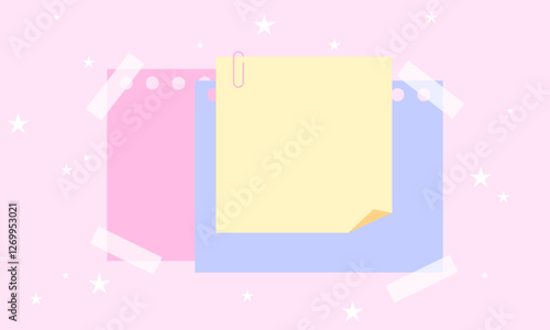 Abstract light background with stars for notes. Abstract cute background with little stars. Decoration banner themed Lol surprise doll girlish style. Invitation card template