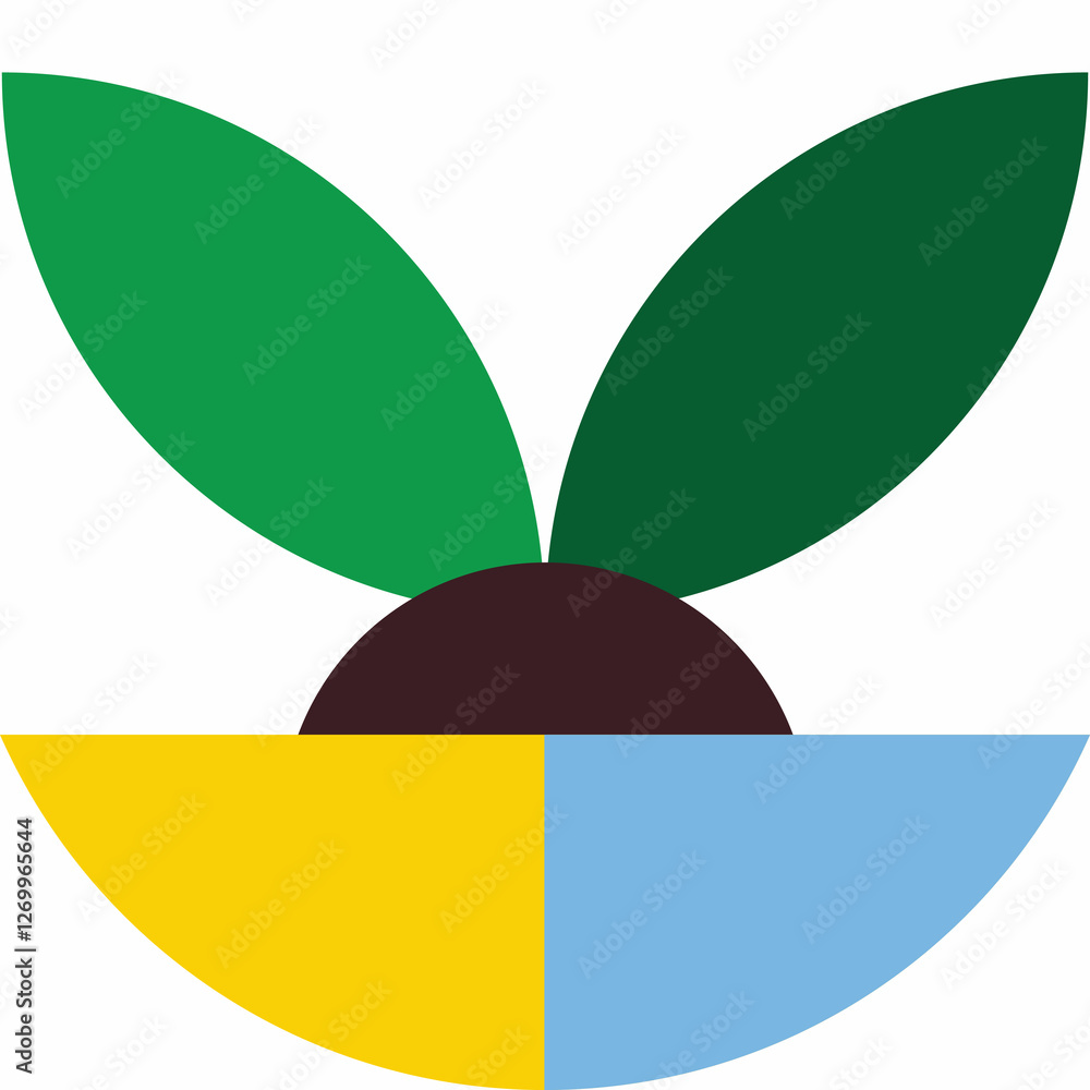 Seedling growing ecology geometric pattern Seedling growing ecology geometric pattern