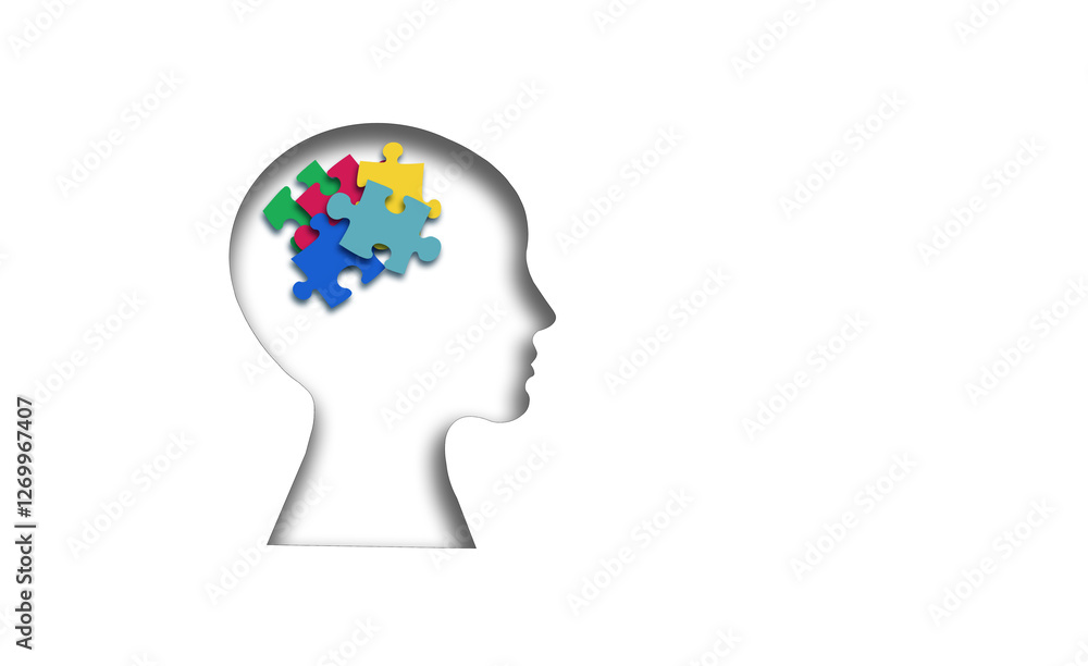 Brain with puzzle , autism, memory loss, dementia and alzheimer awareness, world mental health day concept. Brain with puzzle , autism, memory loss, dementia and alzheimer awareness, world mental health day concept.