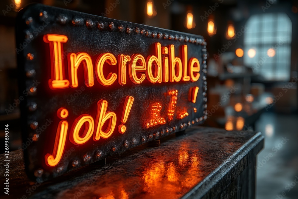 Celebrate World Compliment Day Incredible work with a bright sign showcasing appreciation for incredible work and kindness in a cozy café setting Celebrate World Compliment Day Incredible work with a bright sign showcasing appreciation for incredible work and kindness in a cozy café setting