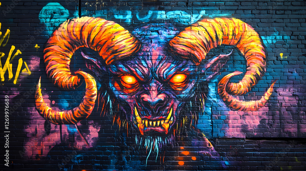 Obraz premium devil street art