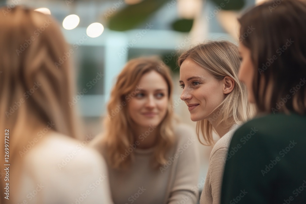 Engaging conversation among friends in cozy, modern setting high Engaging conversation among friends in cozy, modern setting high