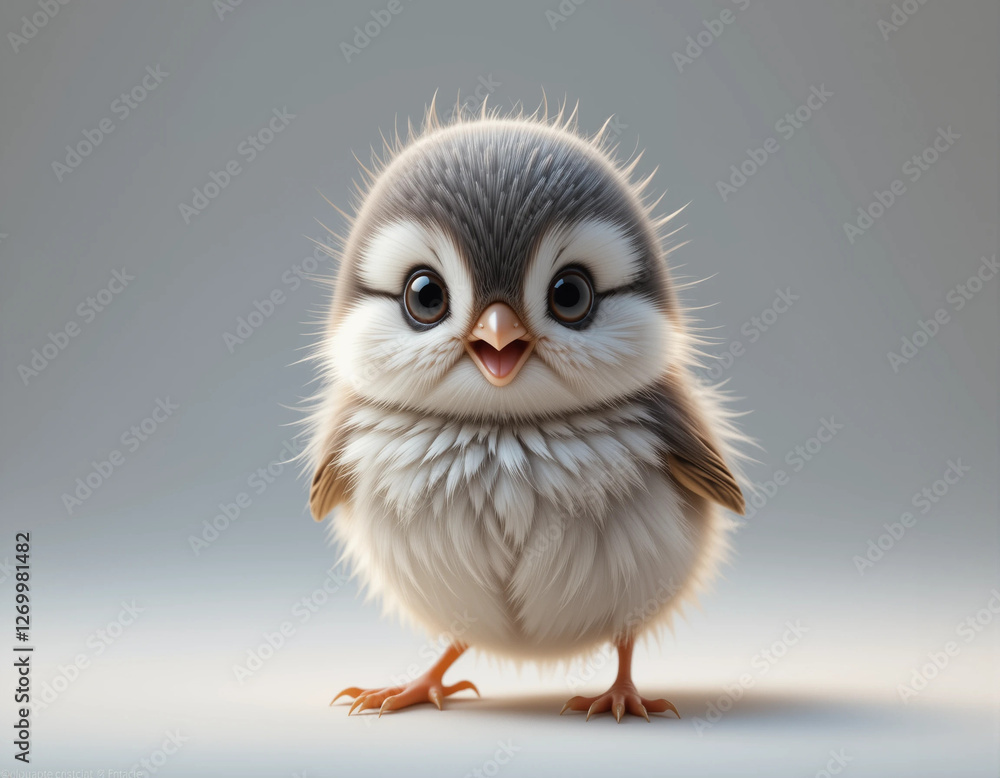 Fototapeta premium Tiny Acrobat: Titmouse
