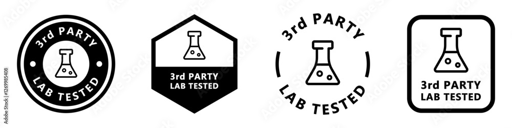 Third Party Lab Tested vector stamp isolated on different backgrounds. Third Party Lab Tested vector stamp isolated on different backgrounds.
