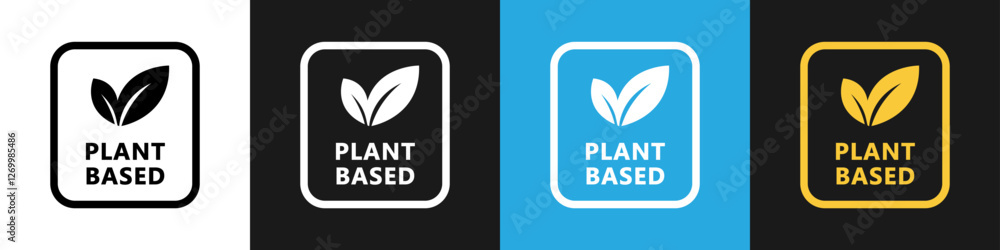 Obraz premium Plant Based - vector icon isolated on different backgrounds.