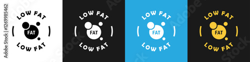 Low Fat vector sign isolated on different backgrounds.