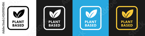 Plant Based - vector icon isolated on different backgrounds.