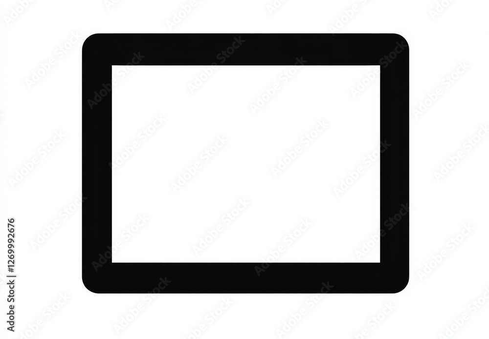 Black outlined rectangular, black frame icon Black outlined rectangular, black frame icon
