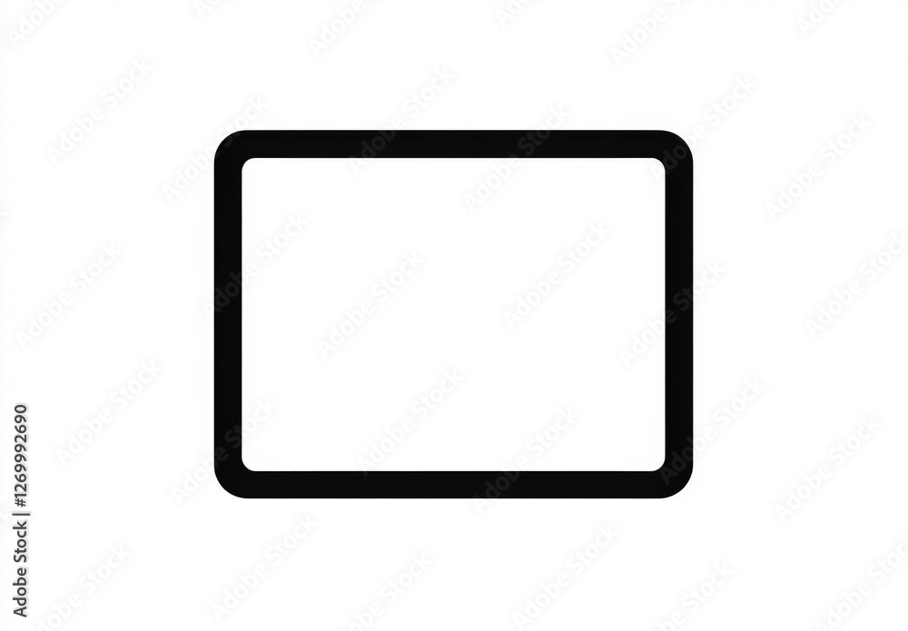 Black outlined rectangular, black frame icon Black outlined rectangular, black frame icon