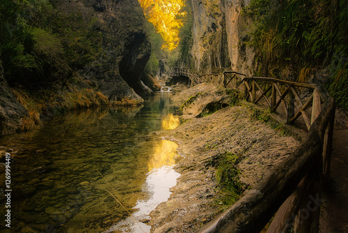 pasarelas y barranco del Río porosa