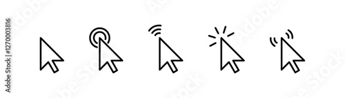 Cursor pointer icons for digital interaction