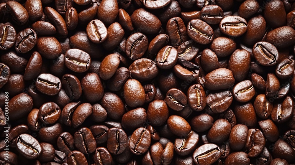 Obraz premium Background filled with roasted coffee beans.