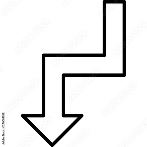 Zigzag Arrow Icon