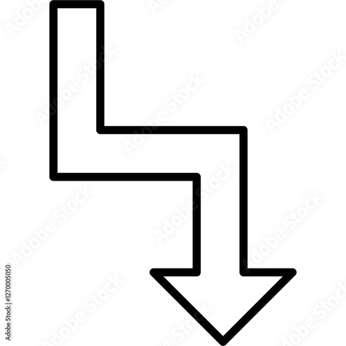 Zigzag Arrow Icon