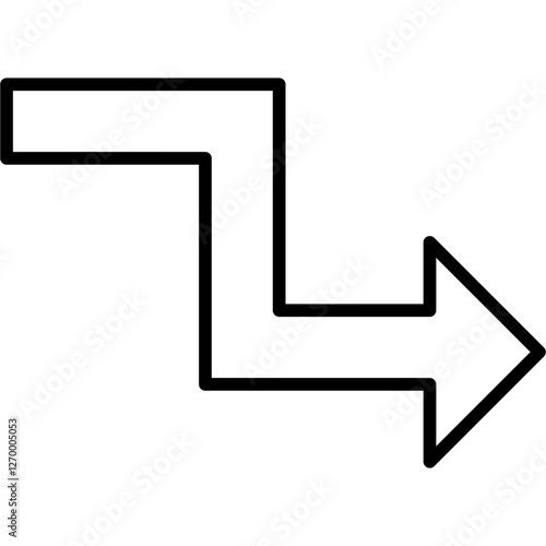 Zigzag Arrow Icon
