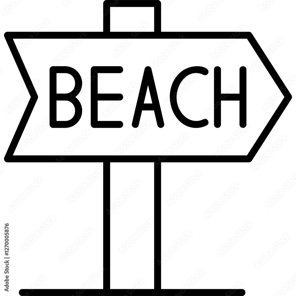 Beach Direction Icon Beach Direction Icon