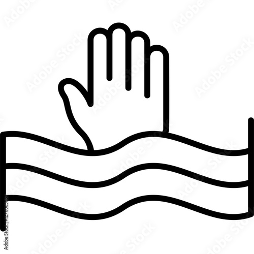 Sinking Man Icon