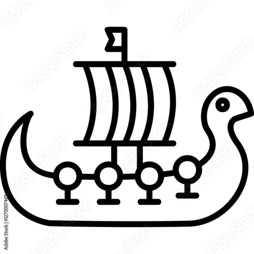 Viking Ship Icon