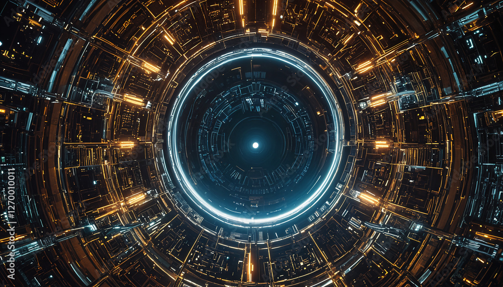 Fototapeta premium The Future of Space and Technology with Artificial Intelligence