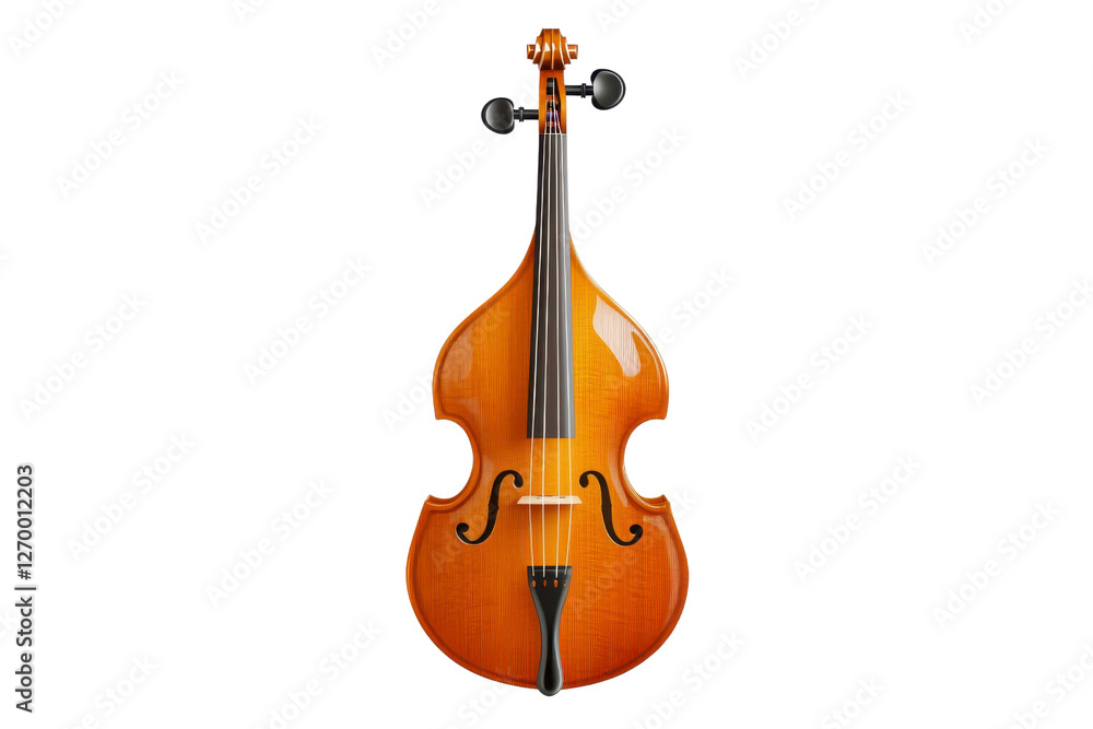 Fototapeta premium beautifully crafted orange cello with glossy finish, showcasing its elegant curves and fine details, perfect for music lovers and musicians alike