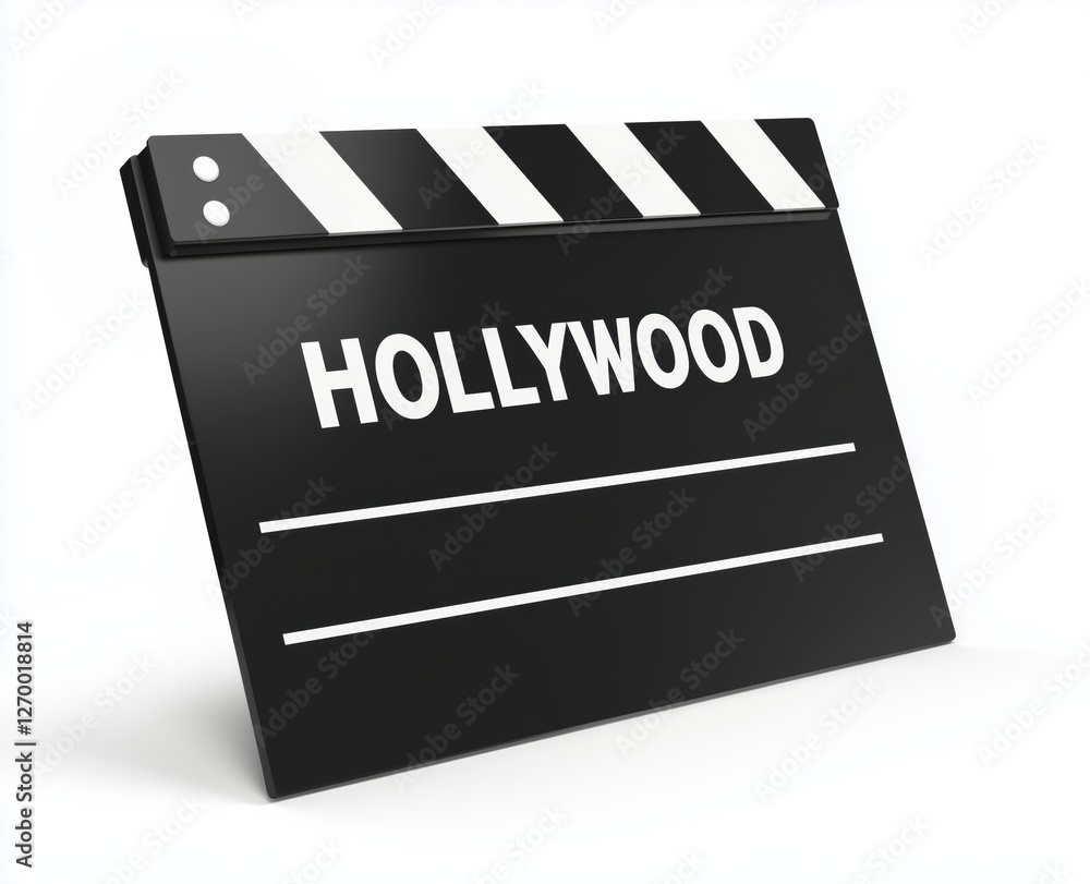 Obraz premium movie clapperboard on white background