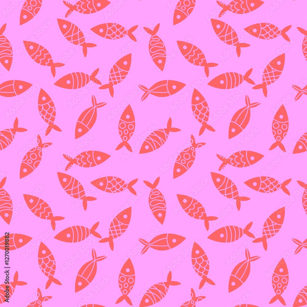 Ocean seamless fish pattern for wrapping paper and fabrics and linens Ocean seamless fish pattern for wrapping paper and fabrics and linens